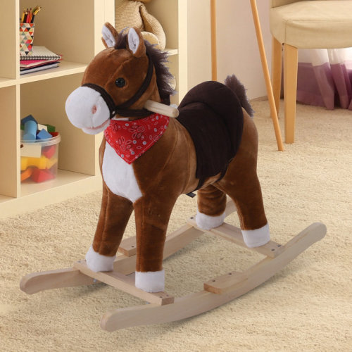 Qaba Kids Plush Toy Rocking Horse & Reviews | Wayfair