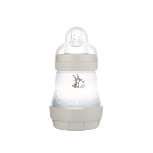 MAM Easy Start Anti-Colic Bottle, 5 oz (1-Count), Newborn Essentials, 0+ Slow Flow Bottles with Silicone Nipple, Unisex Baby Bottles, Matte