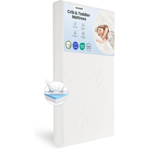 Memory Foam Crib & Toddler Mattress: Dual-Sided Memory Foam Baby Cribs mattresses - 52" x 27.6" x 5" - Breathable - Bamboo Toddler Bed Mattress Fits Standard Cribs & Beds