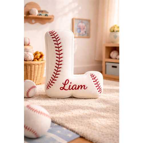 Personalized Baseball Letter Pillow