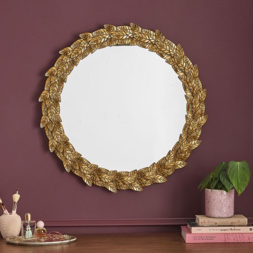 Chris Loves Julia Antique Gold Mirror (30")