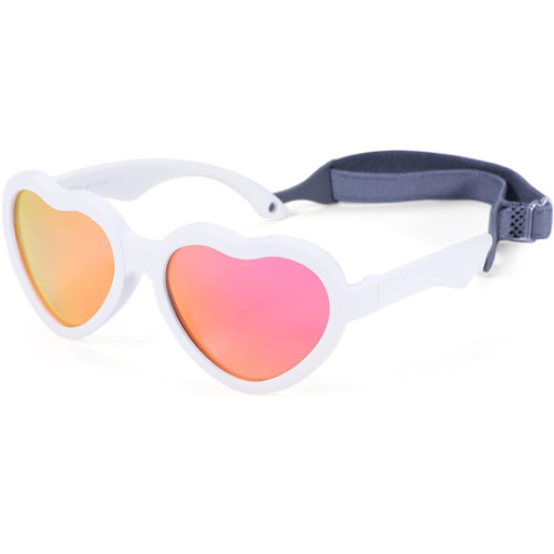 Flexible Heart Shaped Baby Polarized Sunglasses with Strap Adjustable Toddler & Infant Age 0-24 Months