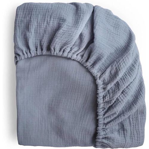 mushie Extra Soft Muslin Fitted Crib Sheet | 192 Thread Count | 28"x 52" (Tradewinds)