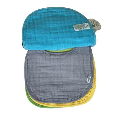 Green Sprouts Muslin Bibs, Blue, 5 Pack