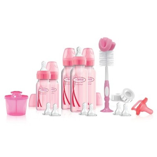 Dr. Brown’s Options+ Anti-Colic Baby Bottle Newborn Gift Set - Pink - 0-6 Months