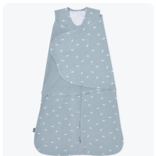 Blue Bird Print Cotton Swaddle Newborn | HALO