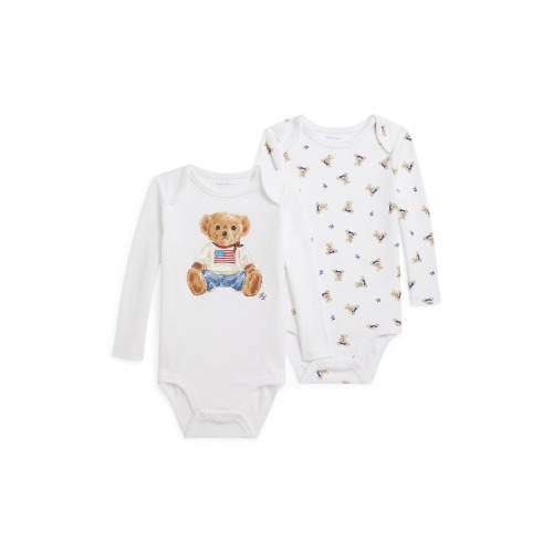 Assorted 2-Pack Cotton Bodysuits, Newborn