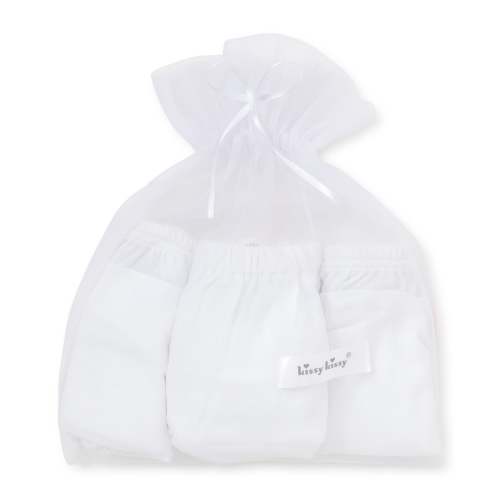 White Kissy Basics Diaper Cover Set