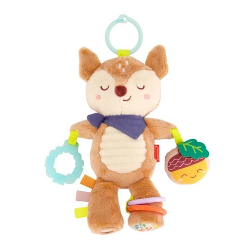Infantino Go Gaga Baby Playtime Pal - Deer: Sensory Development Toy for Babies & Toddlers with Plastic & Silicone