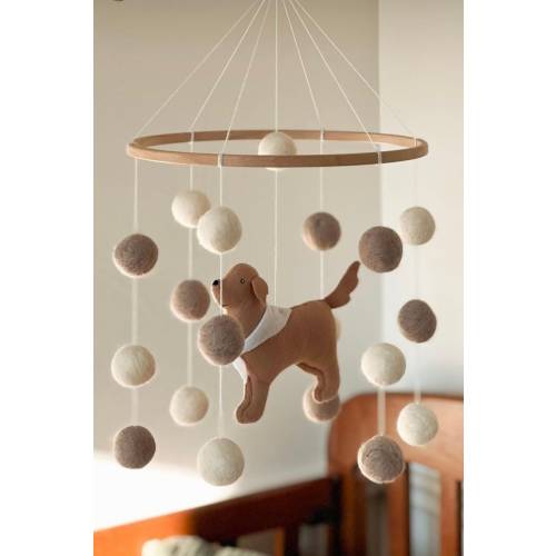 Dog Mobile for Nursery Golden Retriever Dog Baby Mobile - Etsy
