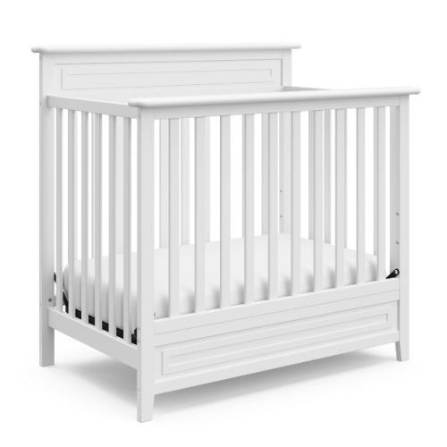 Storkcraft Petal 4-in-1 Convertible Mini Crib with Mattress