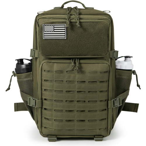 25L/35L/45L Military Tactical Backpack For Men Molle Daypack 3 Day Bug Out Bag Hiking Rucksack With Bottle Holder