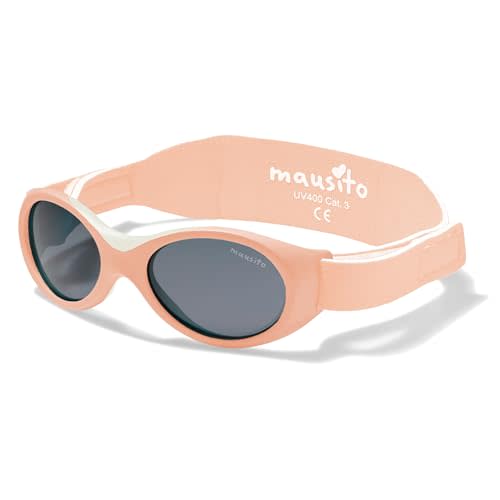 Mausito BABY sunglasses 0-24 months | Flexible BPA-Free infant sunglasses with adjustable strap | 100% UV Protection Sunnies