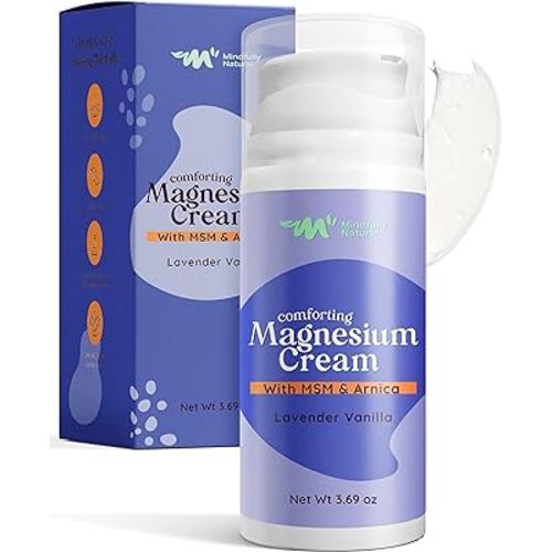 Magnesium Cream For Kids and Babies - Calming Body Lotion for Bedtime - Natural Magnesium Chloride with Arnica and MSM in Organic Aloe & Shea Butter Base 3.69 oz