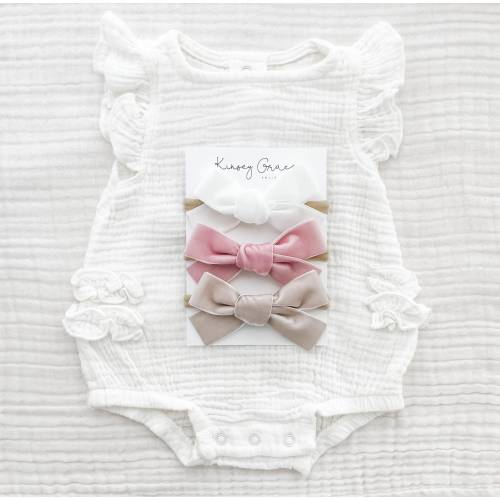 Baby Girl Bow Set, Newborn Bows, Baby Headbands, Toddler Hair Bows, Girls Bow Clips, Headband Set, Velvet Bows, Schoolgirl Bows, Knot Bows