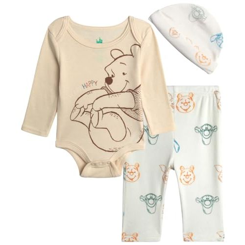 Disney Newborn Baby Take Me Home Set - 3 Piece Newborn Outfit Minnie Mouse, Mickey Mouse, and Winnie the Pooh (Sizes: 0-9M)