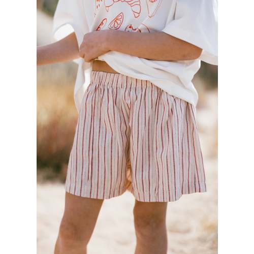 Striped Shorts- Red