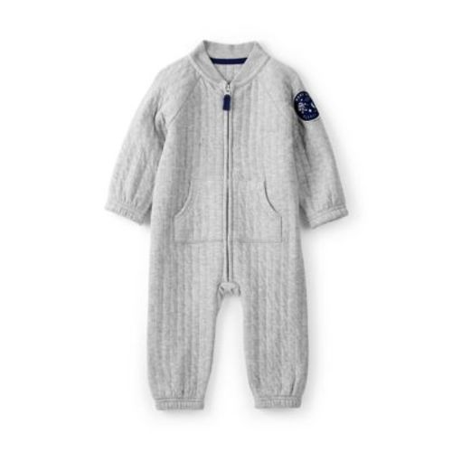 Baby Boys Quilted Zip Jumpsuit