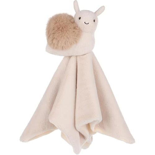 Apricot Lamb Brown Lazy Snail Blanket Soft Loveys for Babies, Security Blanket for Baby Boy and Girl, Infant and Toddlers 13.8x13.8 Inches