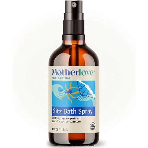 Motherlove Sitz Bath Spray (4 oz Value Size) Sitz Bath for Postpartum Care—Herbal Perineal Spray w/Witch Hazel—USDA Organic, Vegan, & Cruelty Free