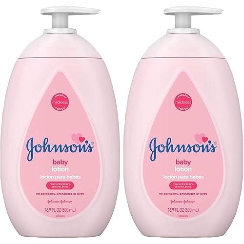 Johnsons Baby Lotion 16.9 Ounce Pump (500ml) (2 Pack)