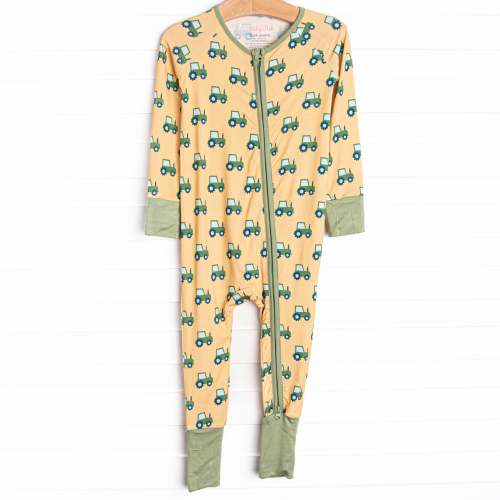 Happy Harvest Bamboo Zippy Pajama, Yellow – Stitchy Fish