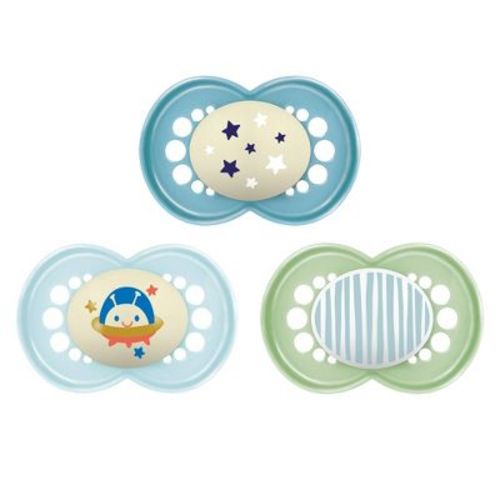 Mam 3pk Day & Night Pacifier 16+ Months - Boy