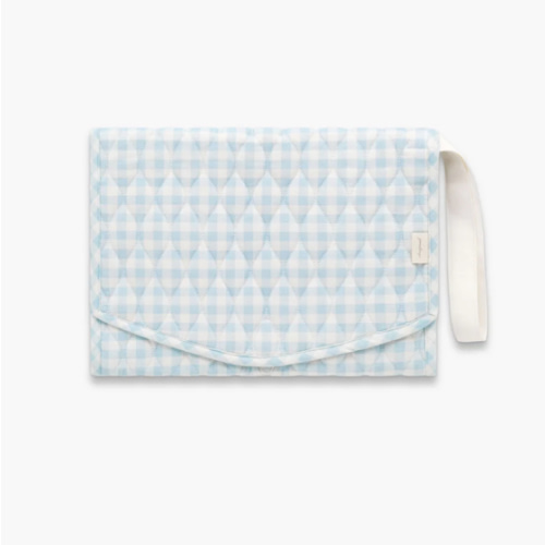 Portable Changing Pad - Blue Gingham | Gooselings