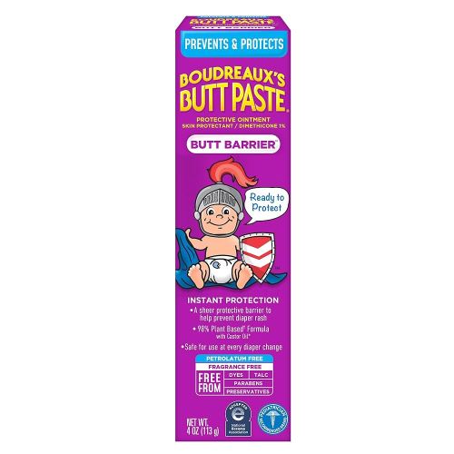 Boudreaux's Butt Paste, Butt Barrier Ointment, Rash Prevention, 4oz tube
