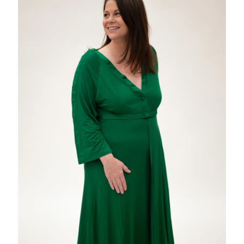 Amelia Labor & Postpartum Gown in Emerald – Lila