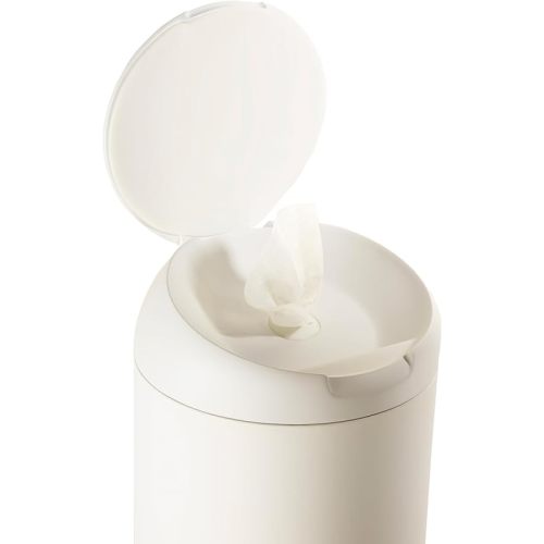 Wipes Dispenser | Refillable Wipes Holder (Wipes Not Included) | Wipe Holder for Baby & Adult | BPA-Free Wipes Container | Portable & Sleek with Double Pressure Hinge - (White)