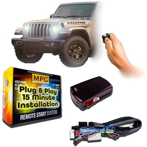 MPC Remote Start Kit Compatible with Jeep Wrangler 2007-2018 || 100% Plug n Play || Key-to-Start || Use Your OEM Key Fob || 15 Minute Install || USA Tech Support
