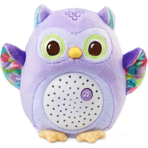 VTech Baby Glow Little Owl Sleep Soother with Cry Sensor, Music and Nature Sounds, Purple