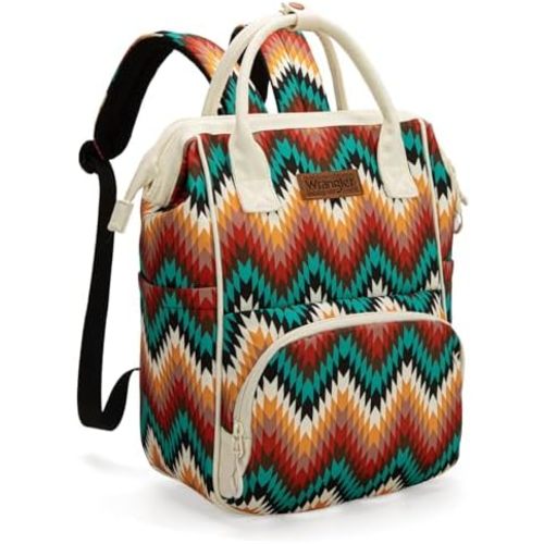 Montana West Wrangler Aztec Callie Diaper Bag Backpack with Stroller Straps Multifunction Baby Travel Bag WG2211-9110TN