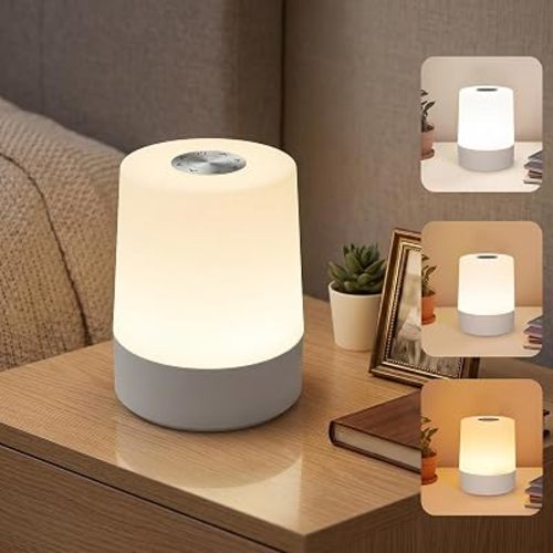 Baby Night Light Touch Dimmable with 3 Modes, Mini Baby Bedside Lamp for Children 1200mAh with Rechargeable Battery, Stepless Dimming, Children's Night Lamp with Memory Function for Bedroom
