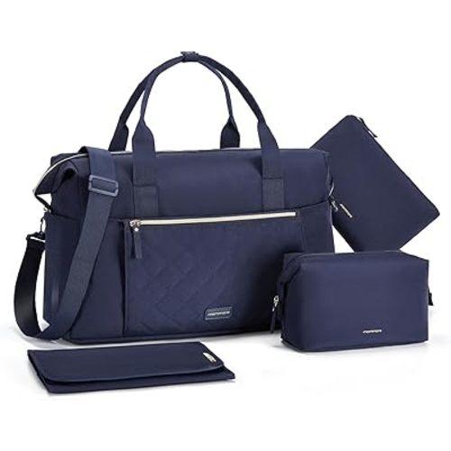 mommore Diaper Bag Tote Mommy Bag for Hospital Large Capacity Maternity Bag Water-Resistant Diaper Bag With Changing Pad