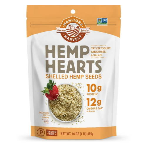 Manitoba Harvest Superfood Hemp Hearts, Natural Shelled Hemp Seeds, Plant Based Protein with Omega, 16 oz