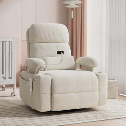Lullapod Zen Nursery Rocking Recliner with Adjustable, Swivel & Lift-Up Armrests | Mamazing – MAMAZING