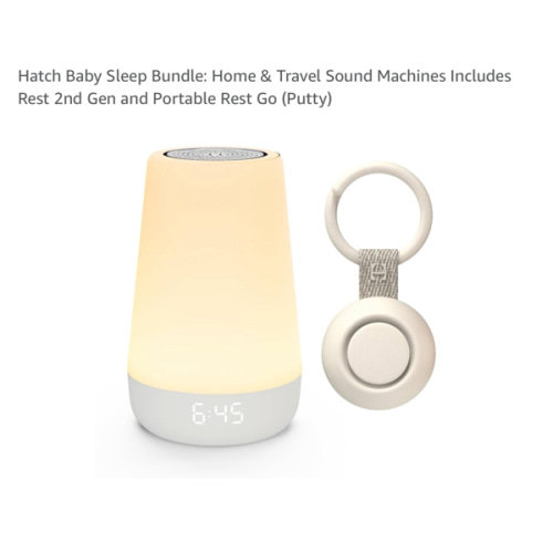 Hatch Baby Sleep Bundle: Home & Travel Sound Machines Includes Rest 2nd Gen and Portable Rest Go (Putty)