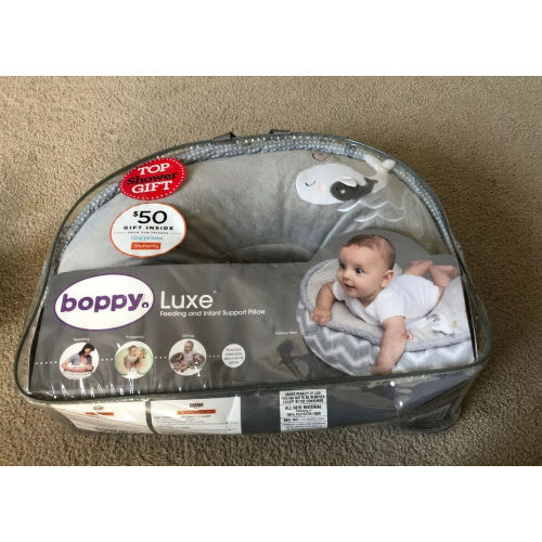 Boppy Nursing Pillow and Positioner, Luxe Chevron Whales/Gray
