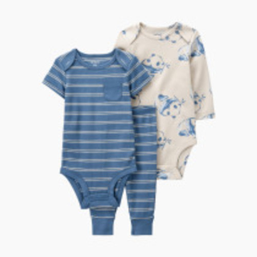Carter's Baby 3-Piece Little Character Set - Blue Panda Stripe, Nb