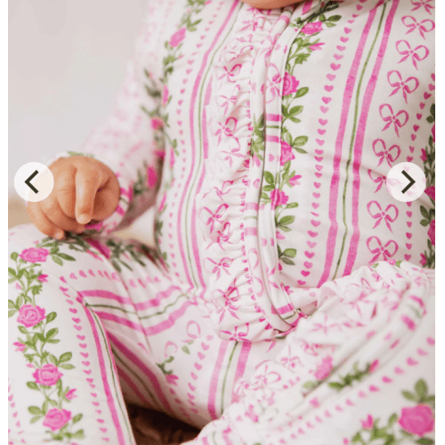 Bowquet of Roses Ruffle Footie