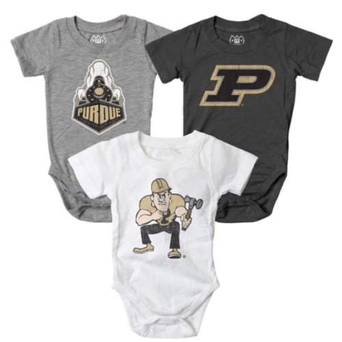 Purdue Boilermakers Infant Bodysuit 3-Pack