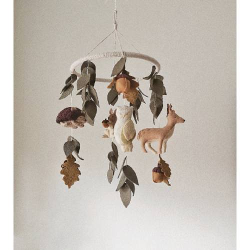 Woodland baby mobile, forest baby mobile, Nursery mobile, Baby crib mobile, Gift for future mother, hanging mobile, baby shower gift