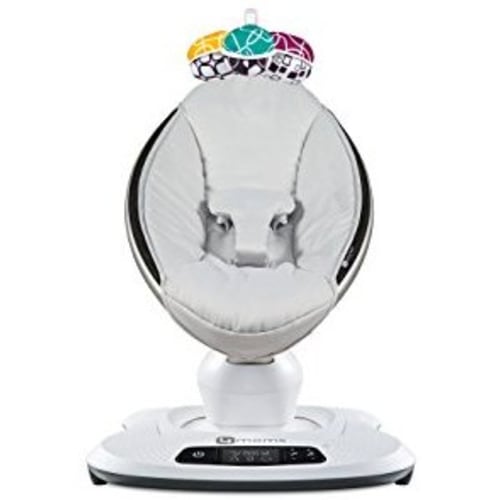 4moms mamaRoo 4 Baby Swing, high-tech Baby Rocker, Bluetooth Enabled – Classic Nylon Fabric with 5 Unique motions