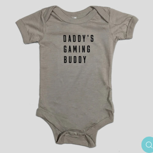 Daddy's Gaming Buddy Onesie in Khaki
