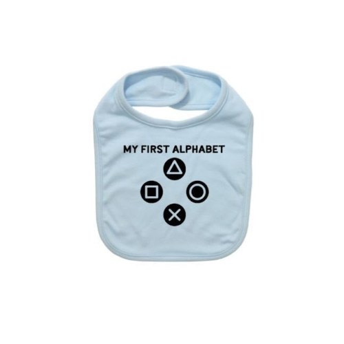 Cute Baby Bib, My First Alphabet, Funny Baby Bibs, Gift For Newborn, Baby Shower, Gamer Baby, Video Game Apparel, Infant Bibs, Nerd Baby