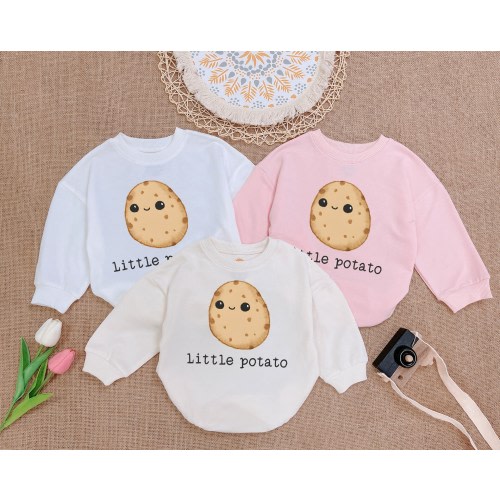 Little potato Baby Romper, Cute Little Potato Bodysuit, Announcement Baby Bodysuit, Fall Baby Shower Gift, First Thanksgiving Outfit
