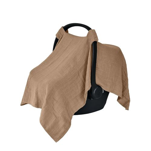 Car Seat Cover Baby - Organic Cotton - Carseat Covers Baby - Carseat Cover - Car Seat Canopy - Carseat Canopy - 100% Muslin Cotton, 43" x 32" (Natural)
