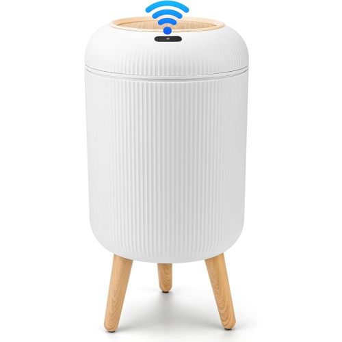 Pukomc Smart Sensor Wastebasket, Convenient and Hygienic Easy to Use, Technology Sensor Waterproof Wastebasket Plastic Wastebasket for Kitchen, Bathroom, Bedroom, Living Room, Office and Outdoor